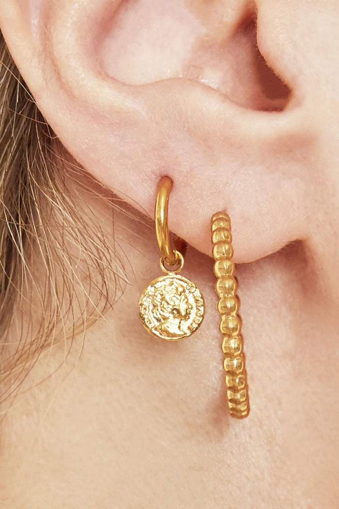 Boucles d'oreilles Ancient Coin Acier inoxydable h5Image3